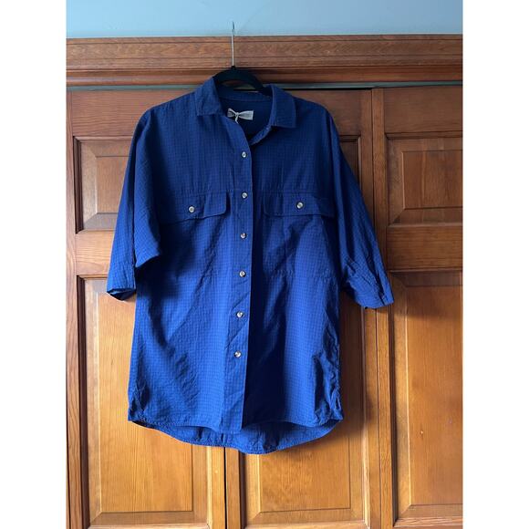 NWT Everlane Women's Button Down Cotton Tourist Shirt True Navy Size XXS - Picture 4 of 12